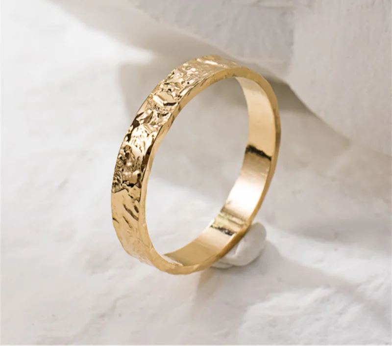 14k Handmade Hammered Ring