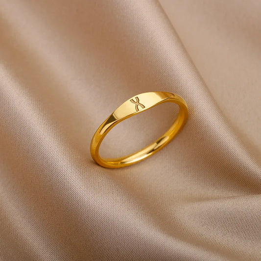 18k Initial Letter Ring