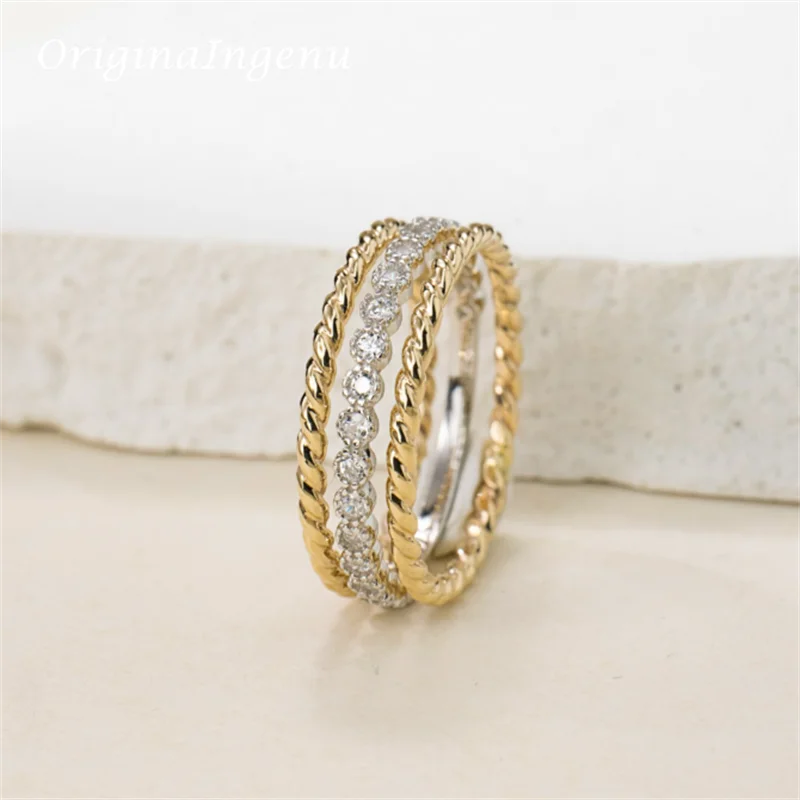 3 Gold Filled Stacking Rings