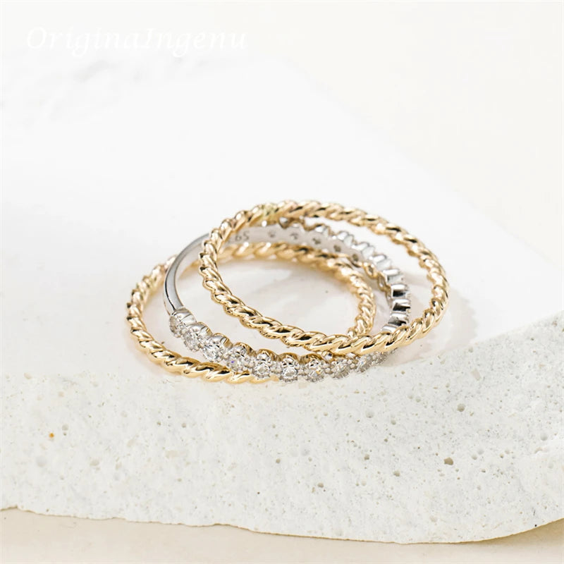 3 Gold Filled Stacking Rings