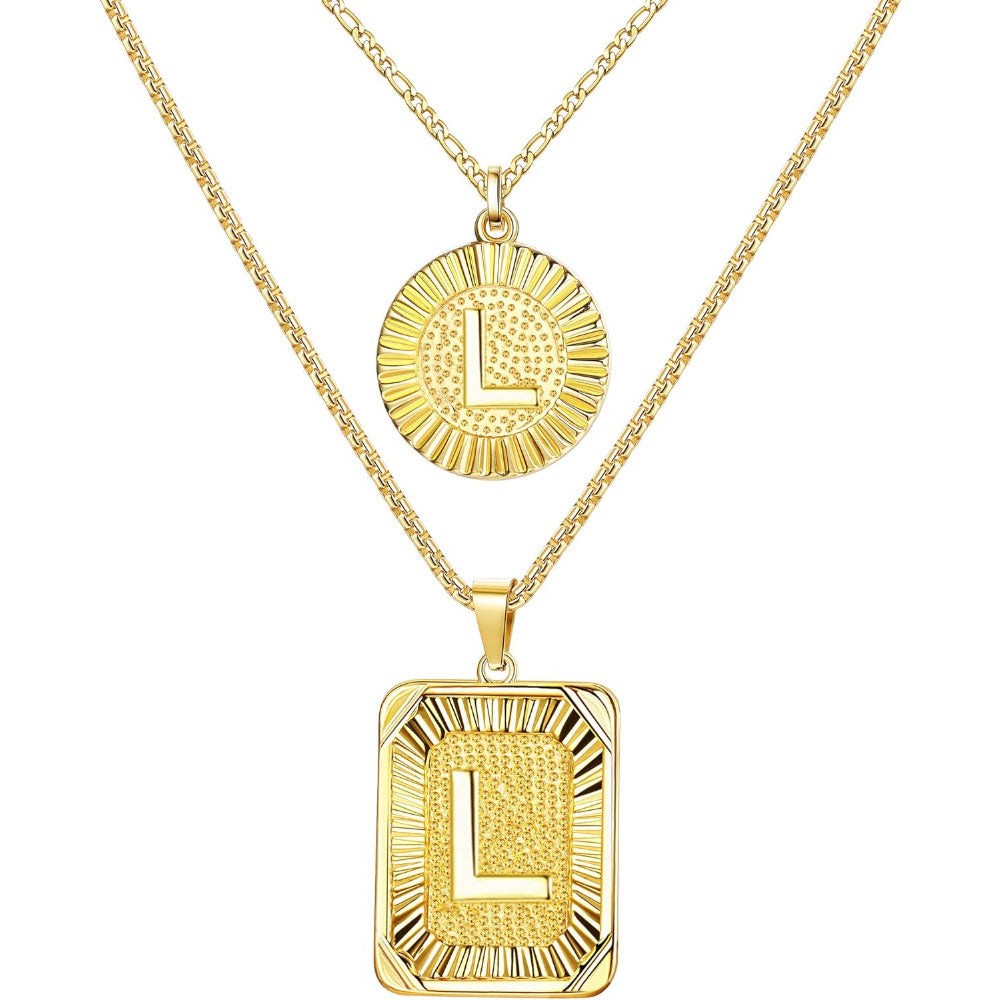 18k 2pc Initial Necklace