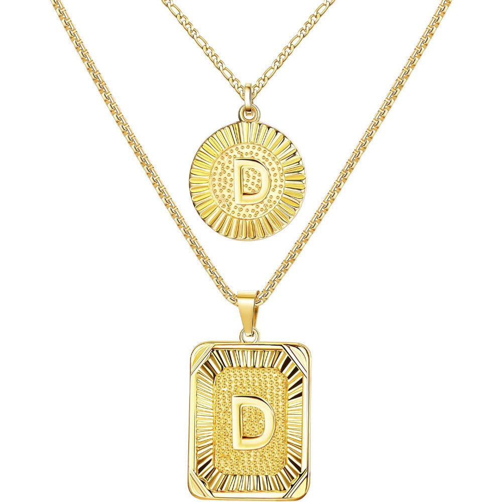 18k 2pc Initial Necklace